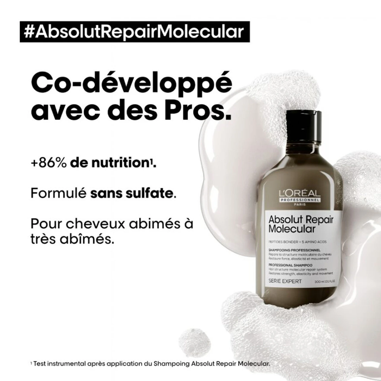 Shampooing Absolut Repair Molecular L'Oréal Professionnel 300 Ml 4 Shampooing Absolut Repair Molecular L'Oréal Professionnel 300 Ml – Image 2