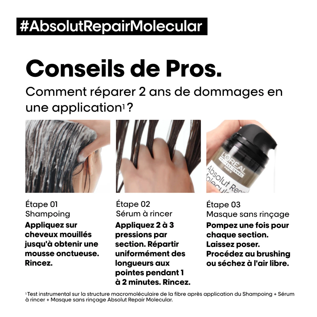 Masque Sans Rinçage Absolut Repair Molecular L'Oréal Professionnel 100 Ml 8 Masque Sans Rinçage Absolut Repair Molecular L'Oréal Professionnel 100 Ml – Image 6