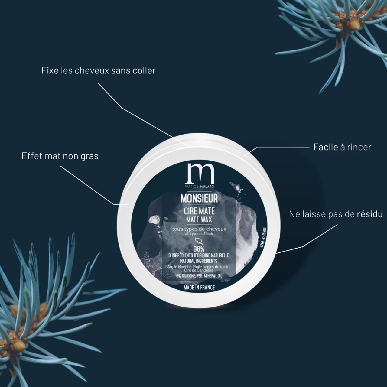 Cire Mate Monsieur Mulato 50g 4 Cire Mate Monsieur Mulato 50g – Image 2