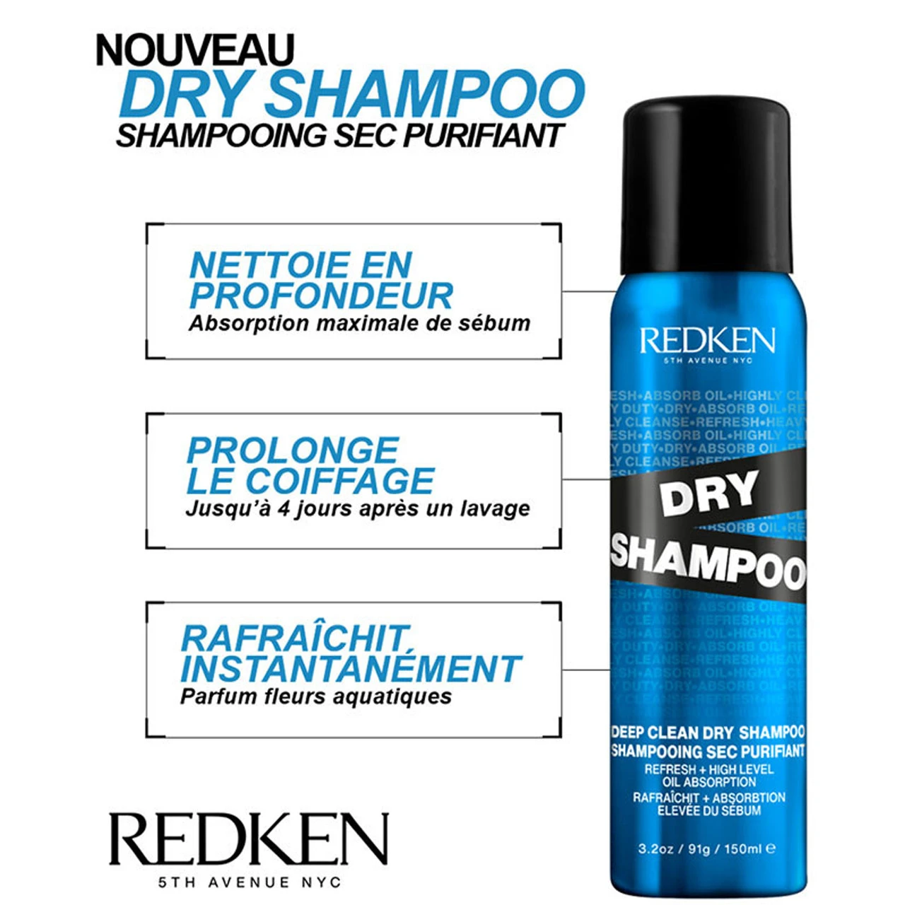 Shampoing Sec Purifiant Redken 150ml 4 Shampoing Sec Purifiant Redken 150ml – Image 2