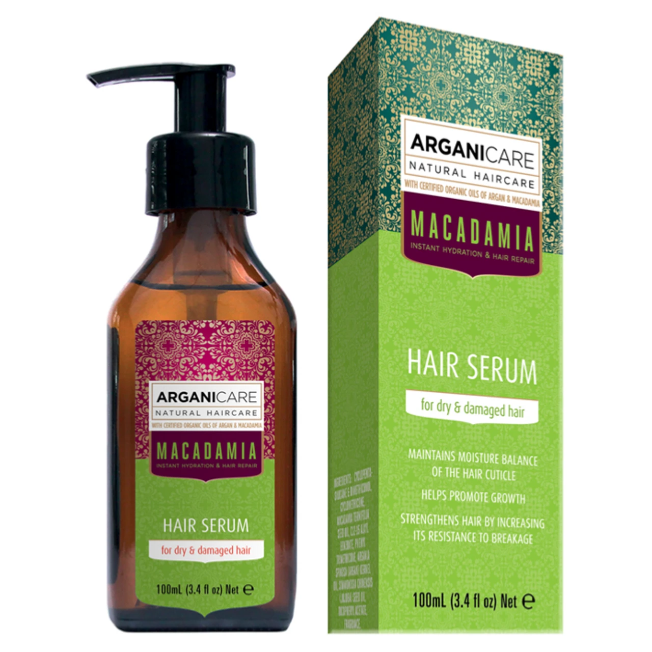 Sérum Macadamia Arganicare 100ml 3 Sérum Macadamia Arganicare 100ml