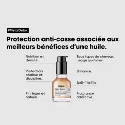 Huile Concentrée Professionnelle Metal Detox L'Oréal 50ml 8 Huile Concentrée Professionnelle Metal Detox L'Oréal 50ml -Soins Capillaires huile detox 2 09165.1687170763